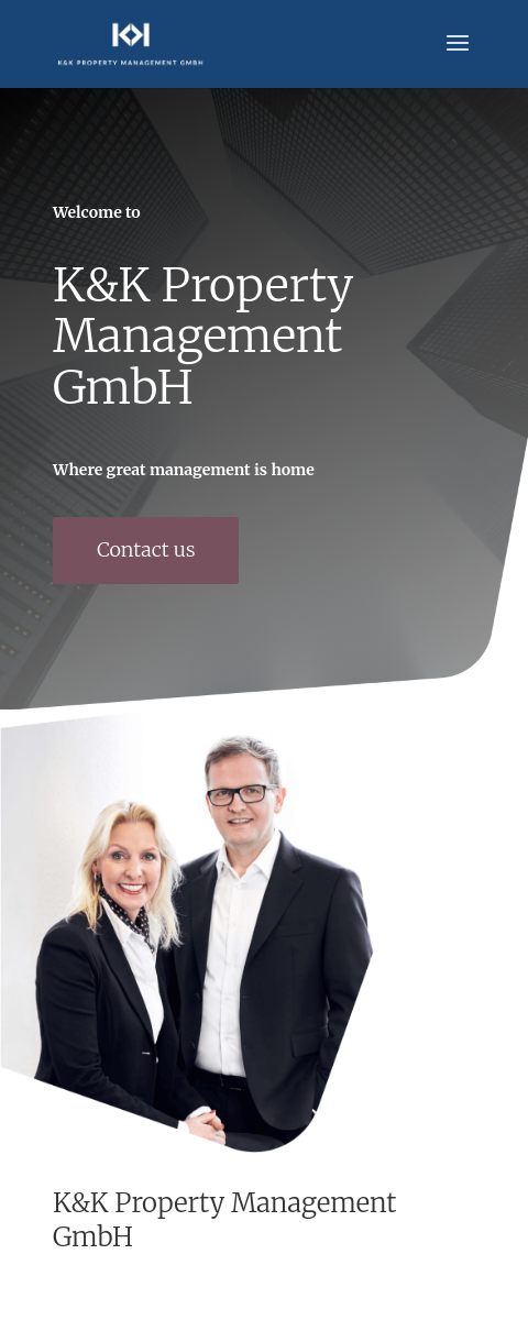 Das Bild zeigt einen Mobile Screenshot der vorgestellten Website