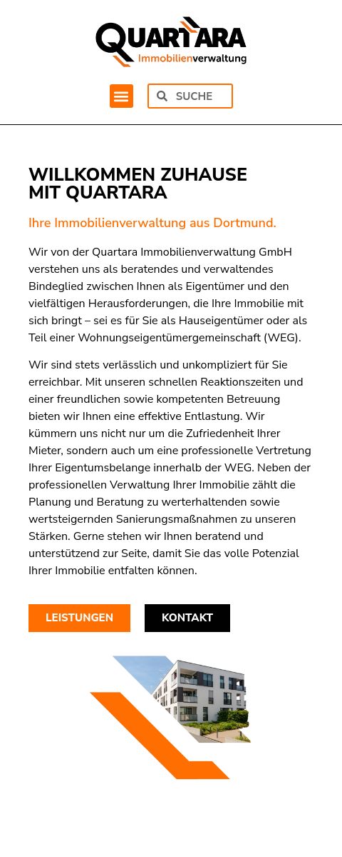 Das Bild zeigt einen Mobile Screenshot der vorgestellten Website