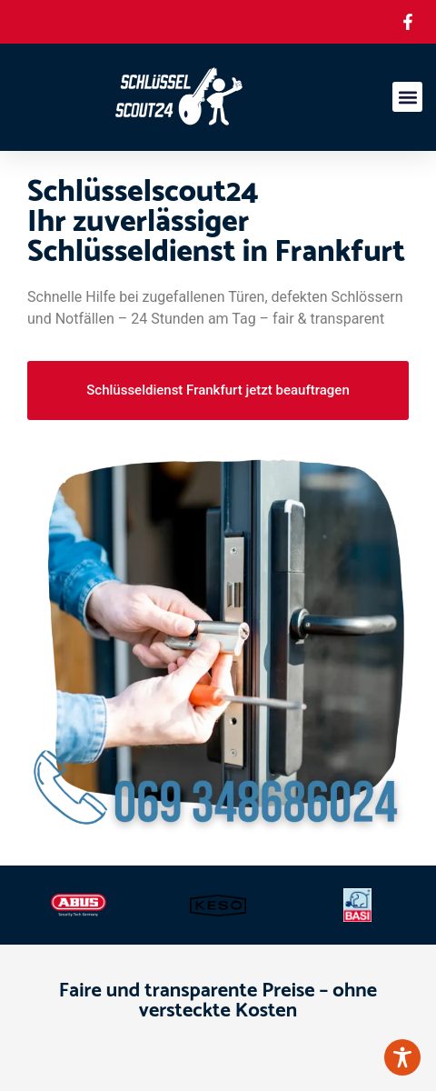 Das Bild zeigt einen Mobile Screenshot der vorgestellten Website