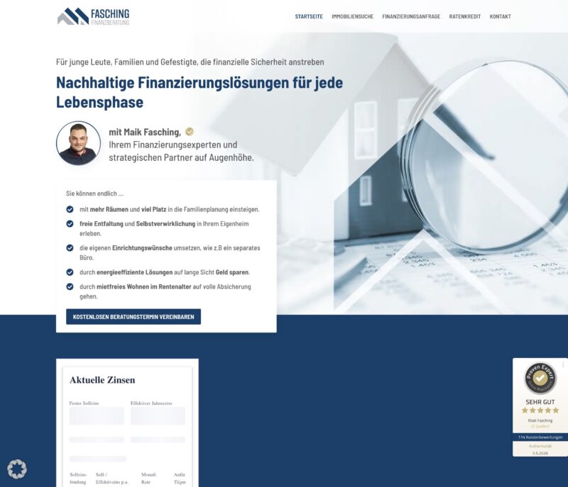 Fasching Finanzberatung Bonn – Website-Bewertung 2026