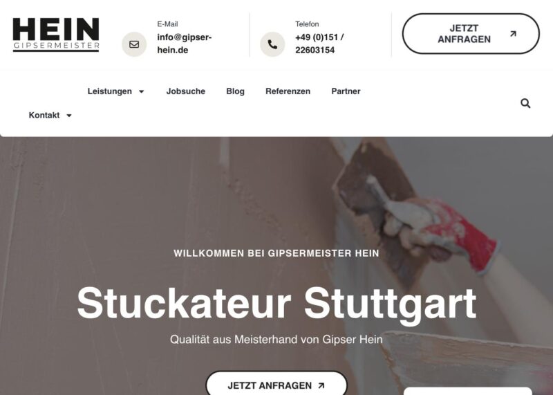 Gipsermeister Hein – Stuckateur Stuttgart 2026