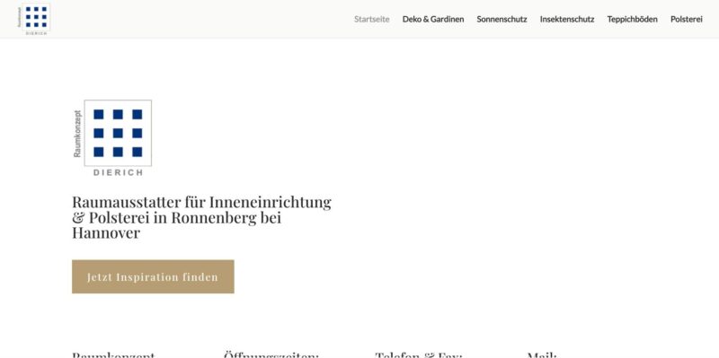 Raumkonzept Dierich Ronnenberg – Raumausstatter Website-Bewertung 2026