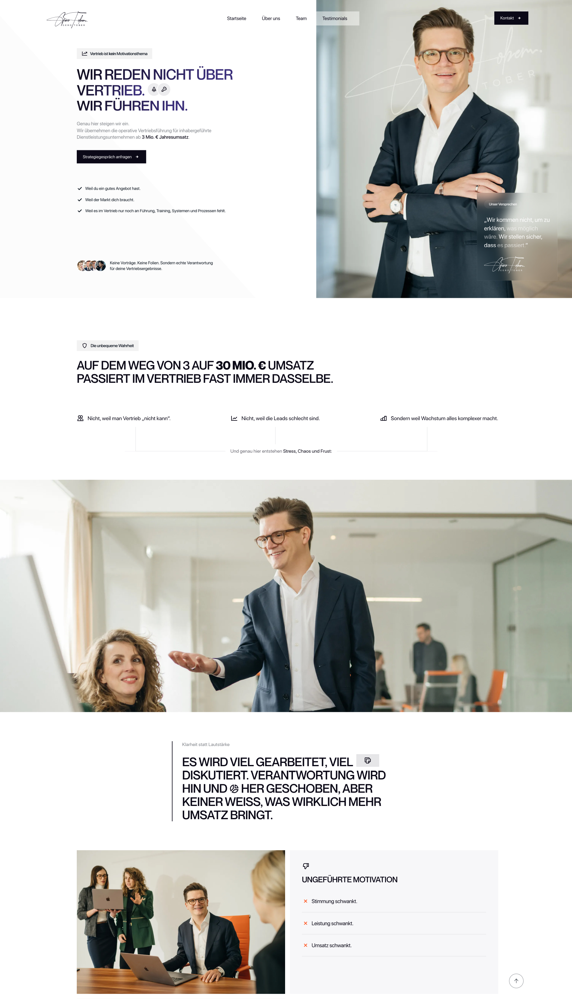 Website von GT Sales Consulting GmbH, Leverkusen in der Desktop-Ansicht