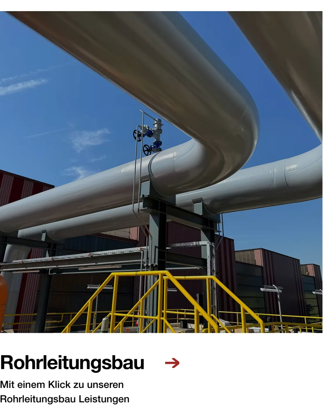 Ausschnitt der Website von LUBE & KRINGS GmbH, Aachen: Überschrift nennt das Gewerk, Pfeil und Kurztext versprechen 1 Klick zur Leistung — wer sucht, verliert keine Zeit.