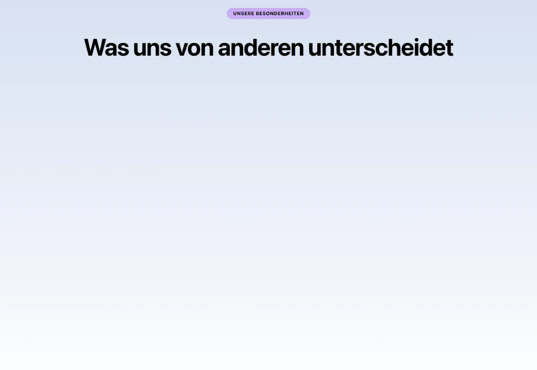 Ausschnitt der Website von maiwerk Finanzpartner GmbH & Co. KG, Köln: Label und klare Überschrift bündeln das Thema Unterschiede — der Besucher findet den Startpunkt für den Vergleich, ohne Kontext suchen zu müssen.