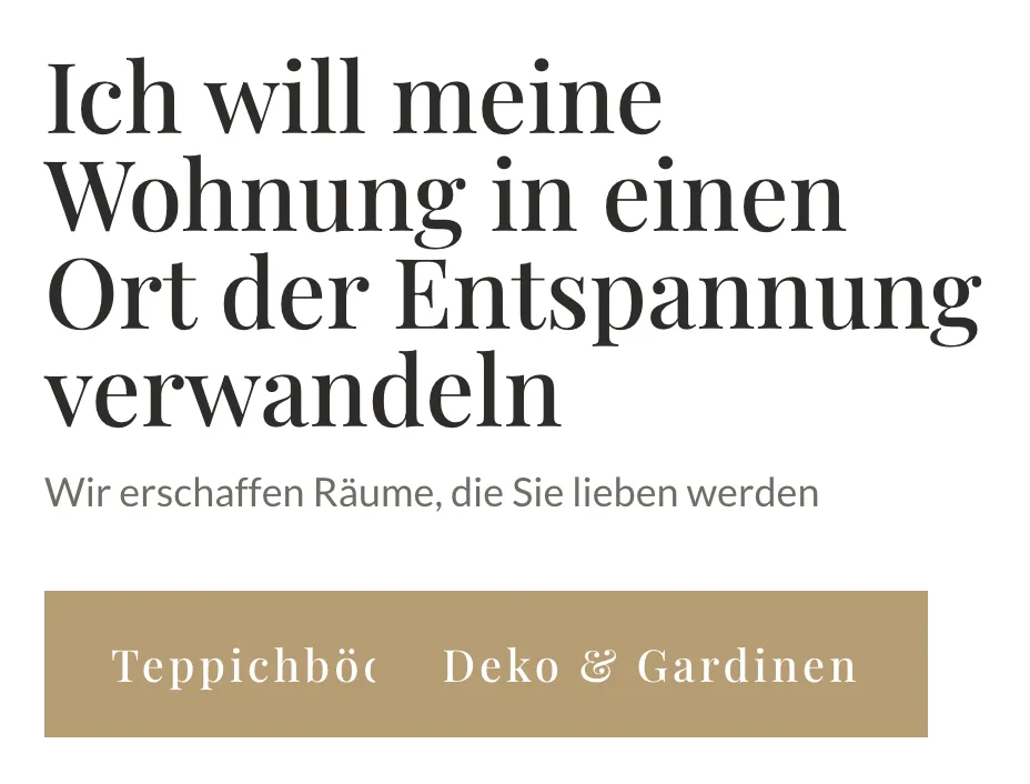 Ausschnitt der Website von Raumkonzept Dierich Ronnenberg – Raumausstatter Website-Bewertung 2026, Hannover: Ich-Form mit klarem Ziel und zwei Einstiege zu Themen — wer sucht, erkennt sofort den Zweck und findet den nächsten Klick.