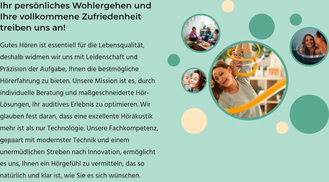 Ausschnitt der Website von terzo-Zentrum Andreas Huppmann GmbH, Landkreis Starnberg: Konkrete Mission im Fließtext erklärt — wer sucht, erkennt sofort Beratungsfokus und Maßanfertigung statt bloßer Technikliste.