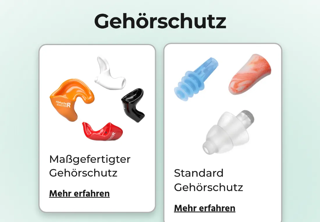 Ausschnitt der Website von terzo-Zentrum Andreas Huppmann GmbH, Landkreis Starnberg: Zwei Optionen nebeneinander — der Unterschied zwischen Maßanfertigung und Standard ist sofort klar, die Wahl fällt leichter.