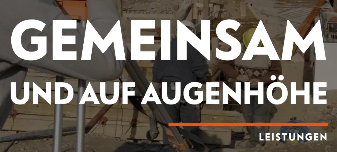 Ausschnitt der Website von Wulff Bau GmbH & Co. KG, Dortmund: Zwei Zeilen verdichten die Haltung, der Link „Leistungen“ liefert den nächsten Schritt — der Besucher muss nicht raten, wohin.