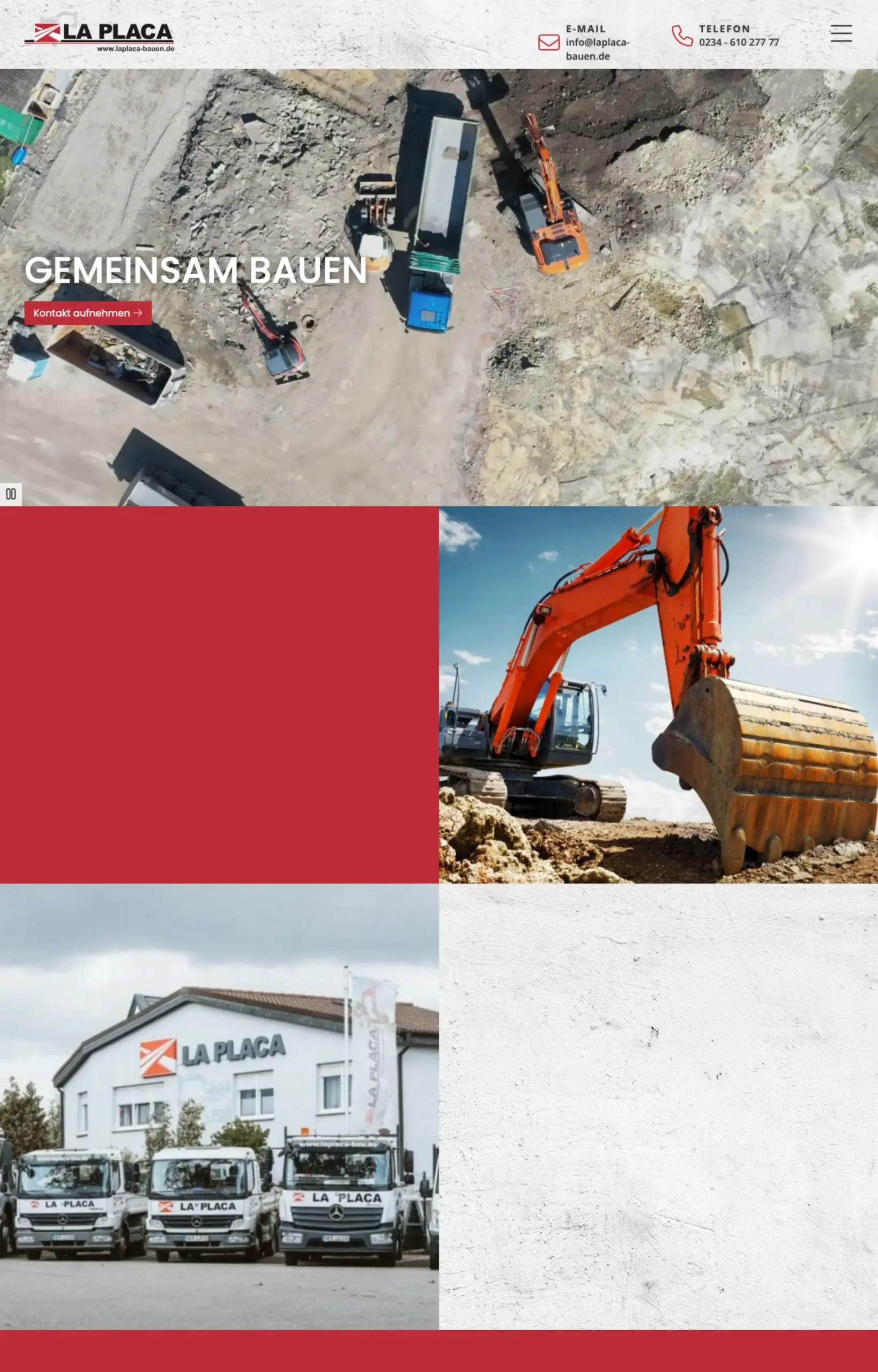 Website von La Placa, Bochum in der Desktop-Ansicht
