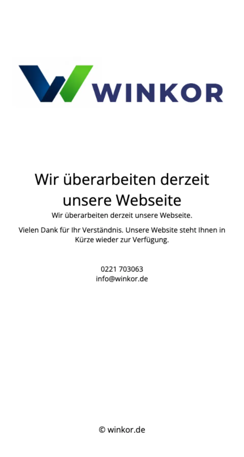 Website von Burgwinkel GmbH, Köln in der Mobilansicht