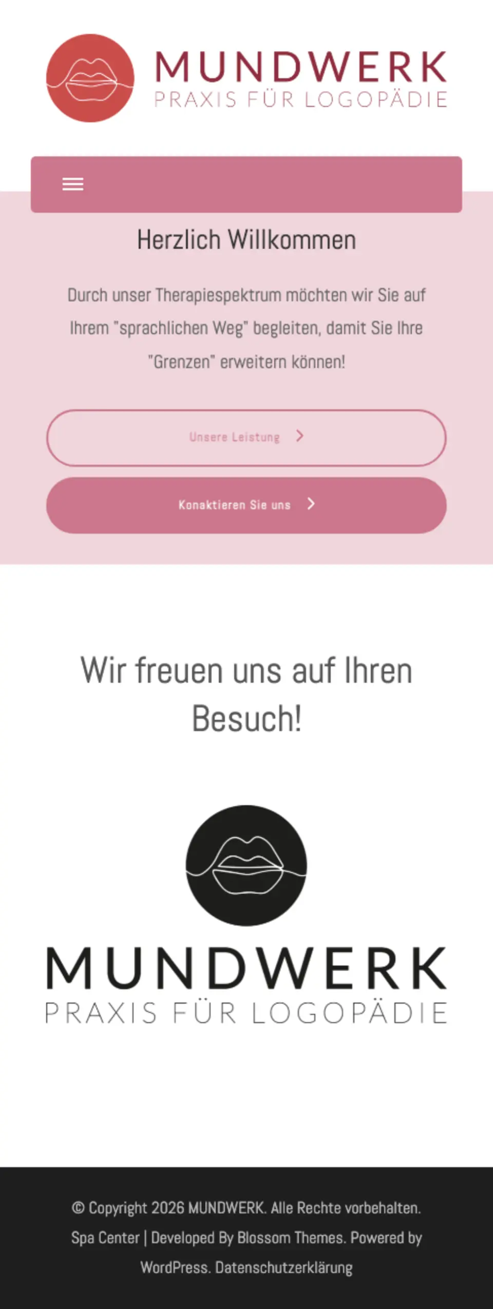 Website von MUNDWERK, Frankfurt am Main in der Mobilansicht
