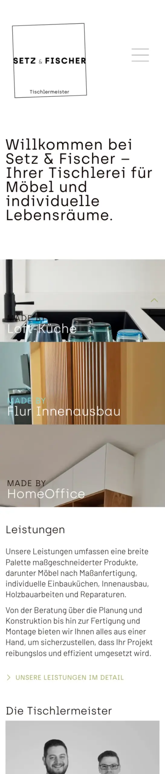 Website von Setz Fleming Paul & Fischer Michael GbR, Rhein-Sieg-Kreis in der Mobilansicht