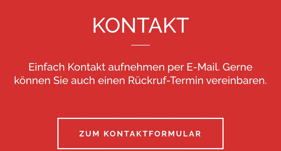Ausschnitt der Website von Ferrenberg Fahrschulen, Mannheim: Zwei klare Wege zur Kontaktaufnahme — E‑Mail oder Rückruf — plus großer Button, der den nächsten Schritt sofort anbietet.