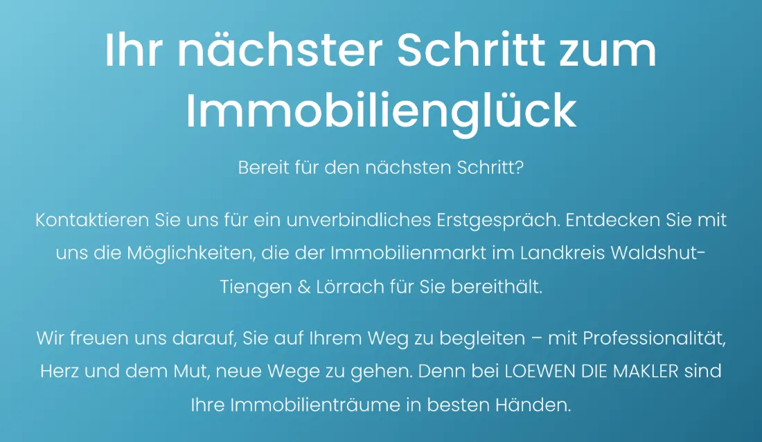 Ausschnitt der Website von IHK Bodensee-Hochrhein, Landkreis Konstanz: Konkreter nächster Schritt mit unverbindlichem Erstgespräch und regionaler Nennung — das senkt die Hürde zur Kontaktaufnahme.