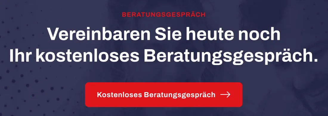 Ausschnitt der Website von RAVE Finanzierungsvermittlung, Kreis Ostholstein: Großer roter Button mit klarem Versprechen — der Besucher erkennt den nächsten Schritt sofort und kann das Gratisgespräch starten.
