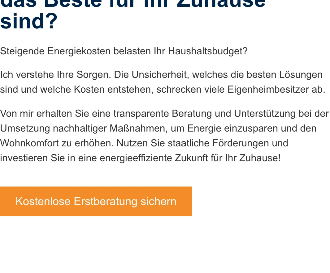 Ausschnitt der Website von Zietz Consulting GmbH, Hamburg: Klarer Schmerzpunkt und konkretes Angebot „Kostenlose Erstberatung“ — der Besucher erkennt sofort den nächsten Schritt.