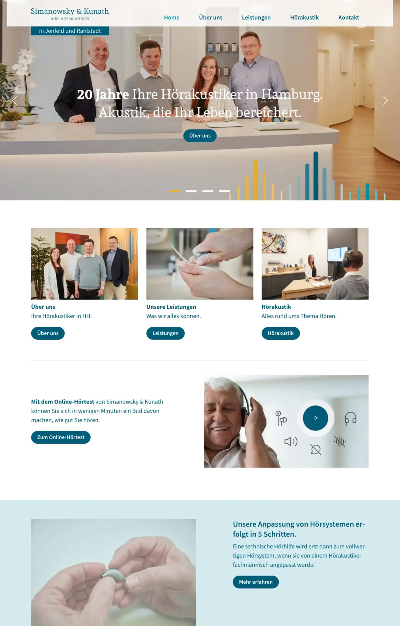 Website von Simanowsky & Kunath, Hamburg in der Desktop-Ansicht