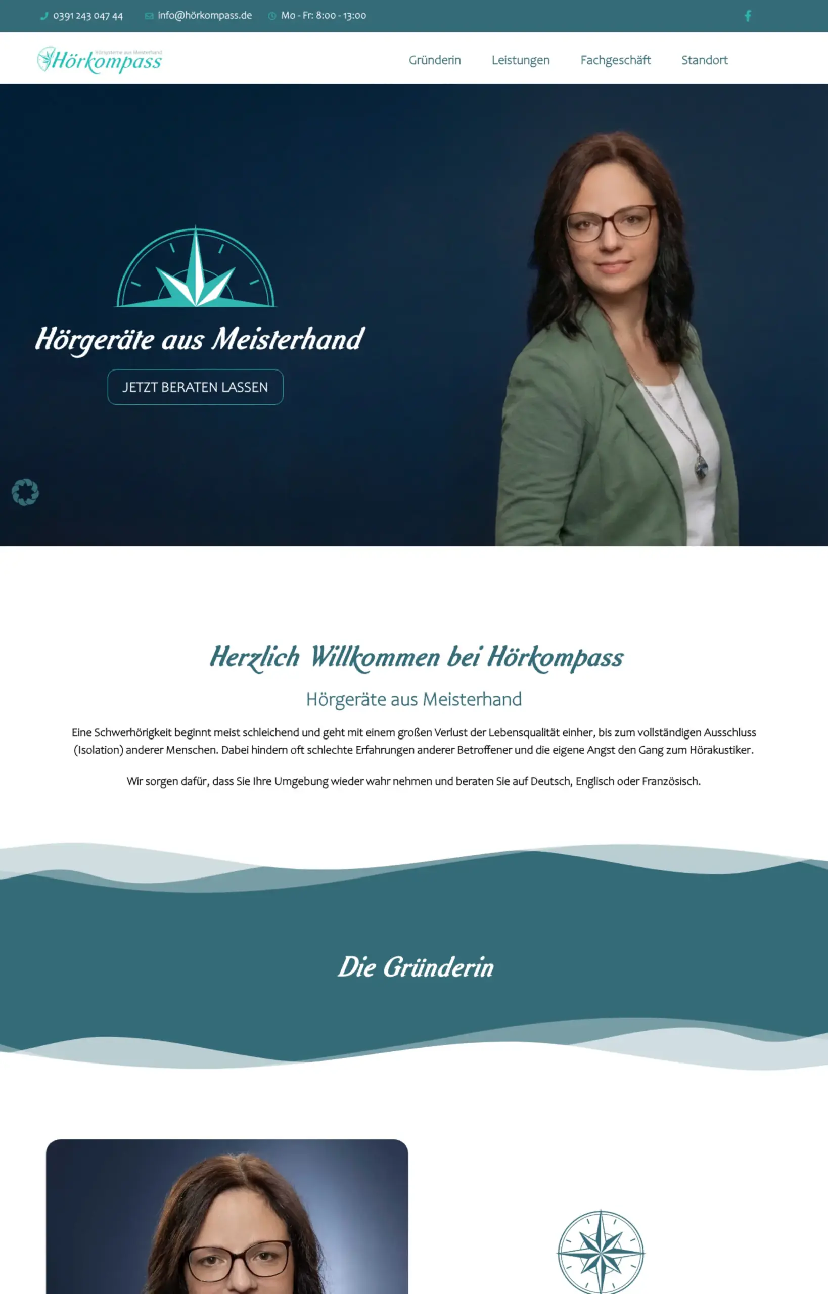 Website von Nora Beiermann, Magdeburg in der Desktop-Ansicht